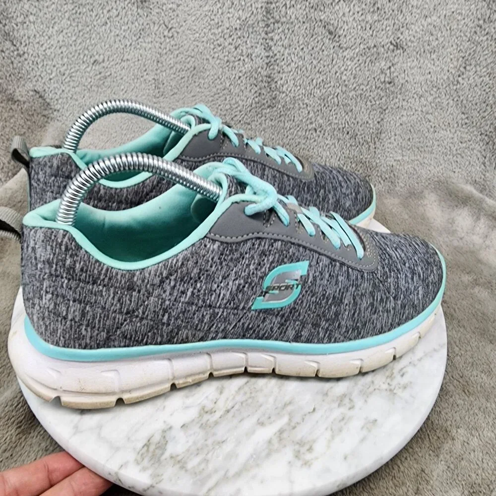 Skechers Shoes Womens Size 8.5 S Sport Gray Lace Up Sneakers *Read*
